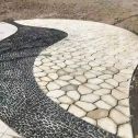 泸州 黄金麻冰裂纹地铺石工地铺装案例