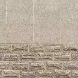 泸州 黄金麻自然面蘑菇石配荔枝面干挂