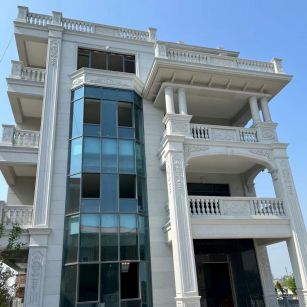 泸州 白麻花岗岩别墅外墙干挂效果展示