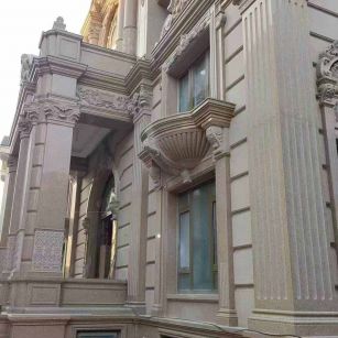 泸州 黄金麻花岗岩光面别墅外墙干挂施工完成