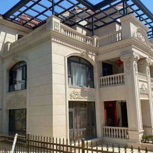 泸州 黄金麻花岗岩荔枝面别墅外墙干挂