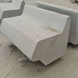 泸州 芝麻白花岗岩异形坐凳，石凳