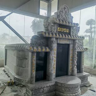 泸州 芝麻白墓碑效果展示图