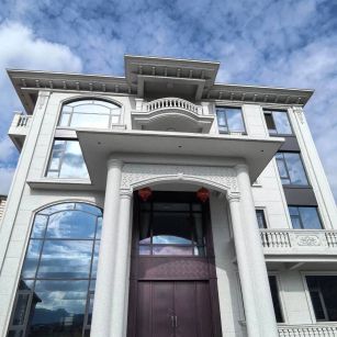 泸州白麻别墅外墙干挂石材效果示例