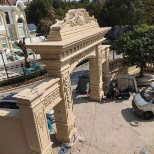 泸州 黄金麻荔枝面花岗岩别墅门楼