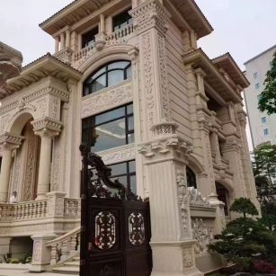 泸州 黄金麻花岗岩别墅外墙干挂效果展示