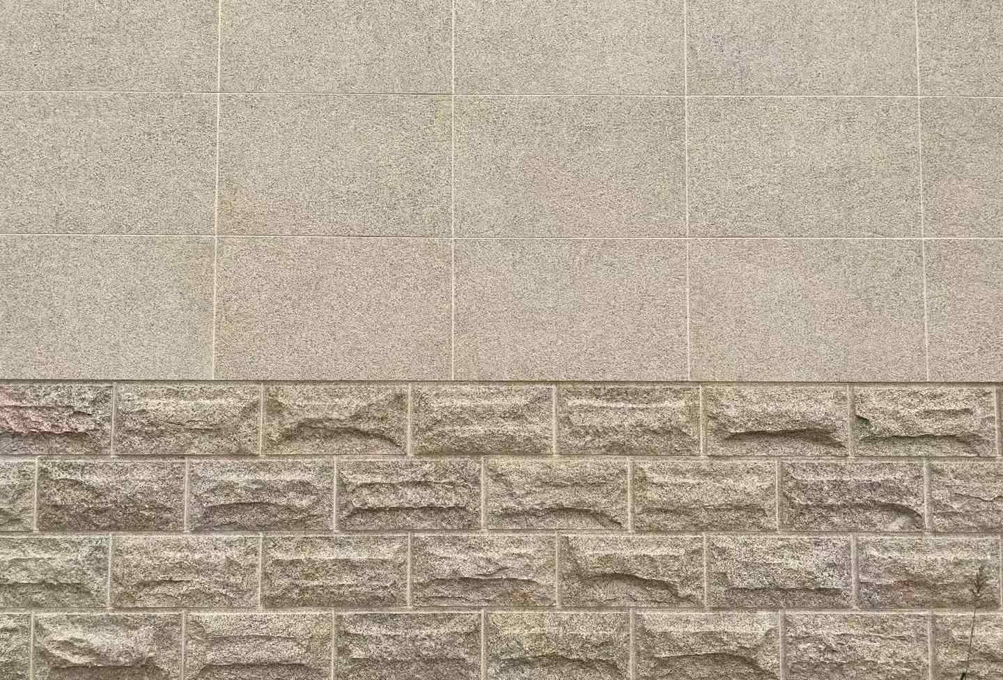 泸州 黄金麻自然面蘑菇石配荔枝面干挂