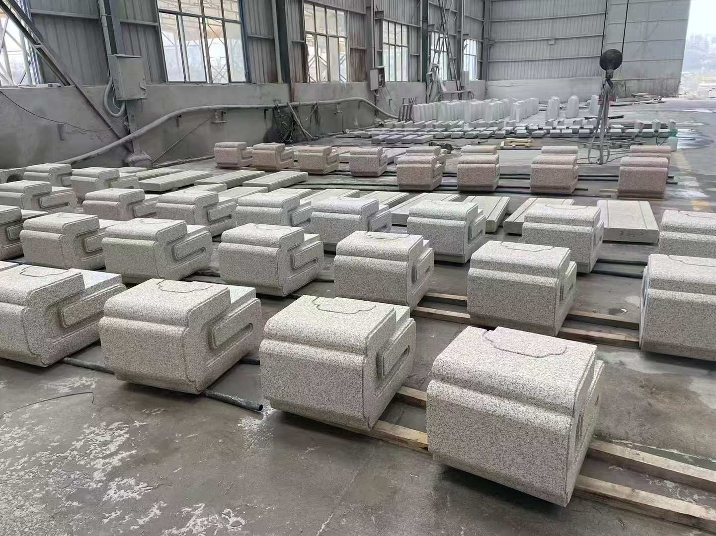 泸州 白麻花岗岩异形加工-石凳，坐凳