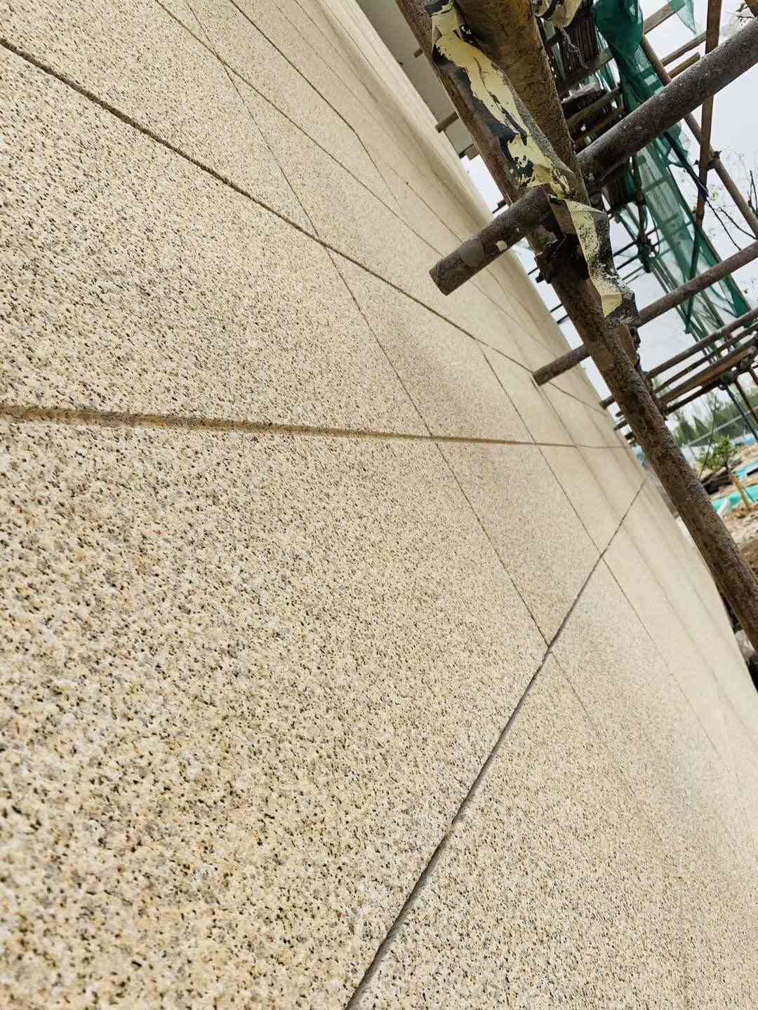 泸州 黄金麻花岗岩荔枝面外墙干挂石材效果示例