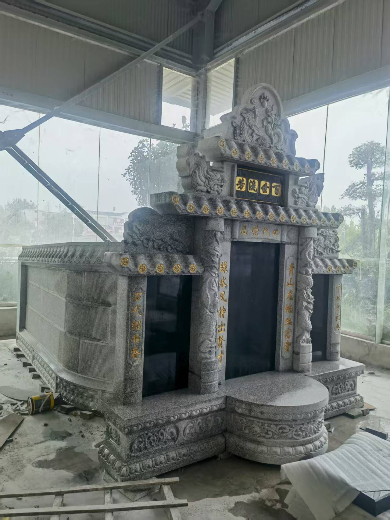 泸州 芝麻白墓碑效果展示图