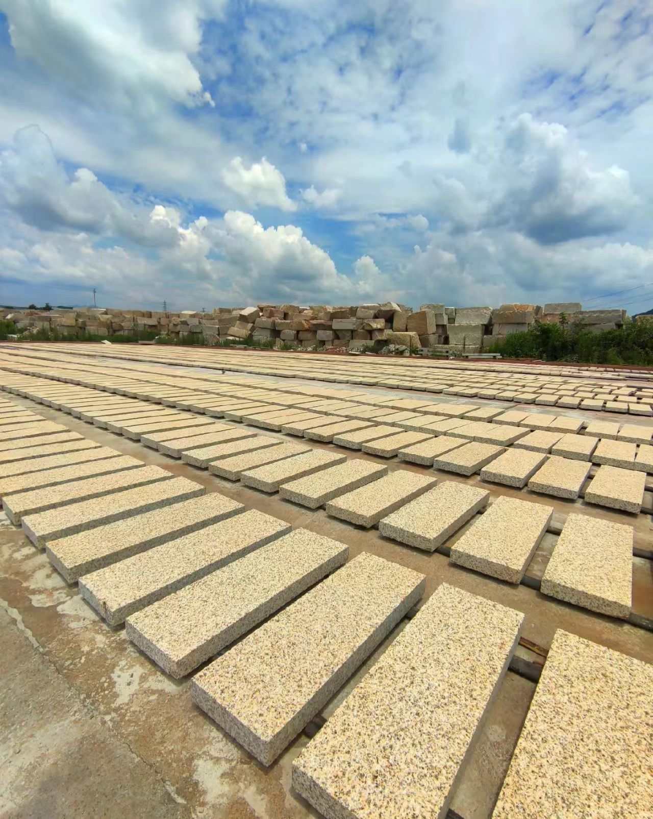 泸州 黄金麻花岗岩荔枝面地铺石防护中